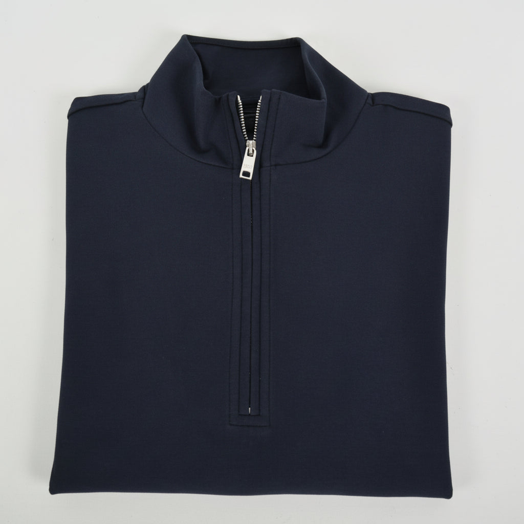 Premium Navy Half-Zip Sweatshirt – Minimal Contemporary Fit