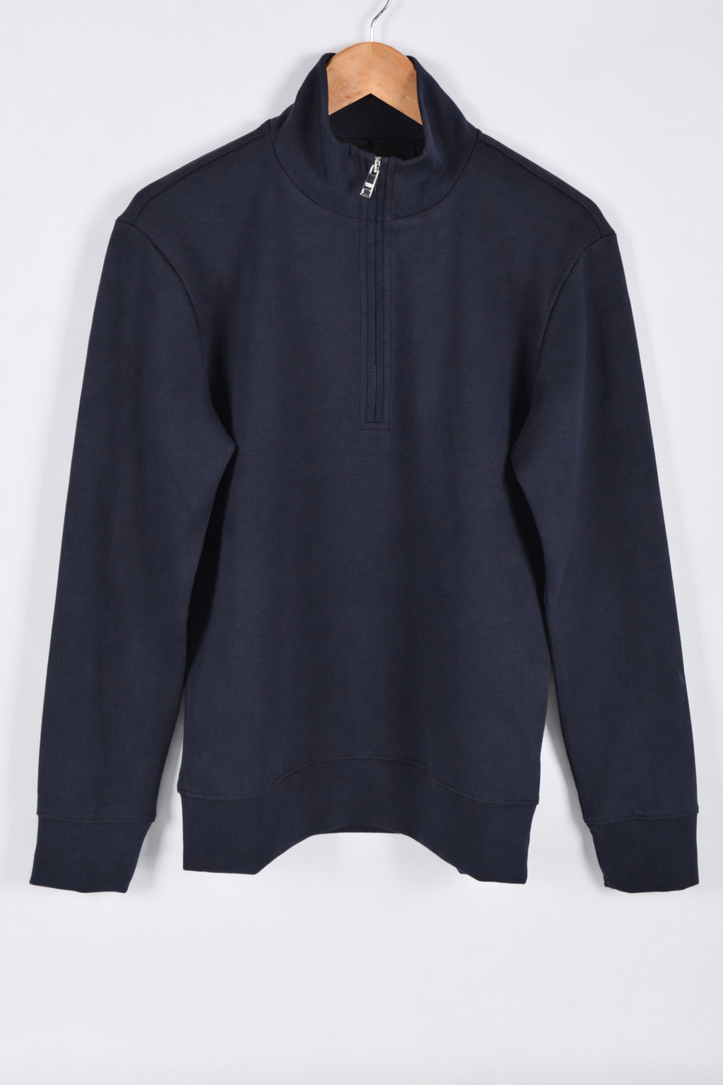 Premium Navy Half-Zip Sweatshirt – Minimal Contemporary Fit