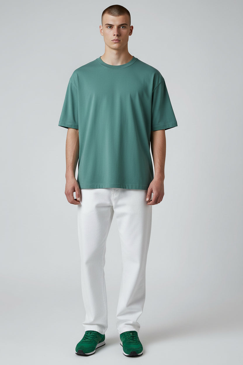 Premium Sage Green T-Shirt – Minimal Essential Fit
