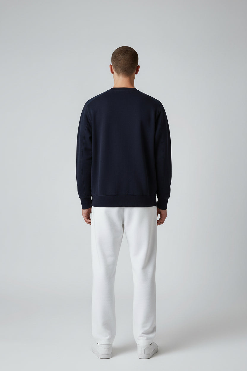 Premium Navy Utility Sweatshirt – Modern Minimal Design