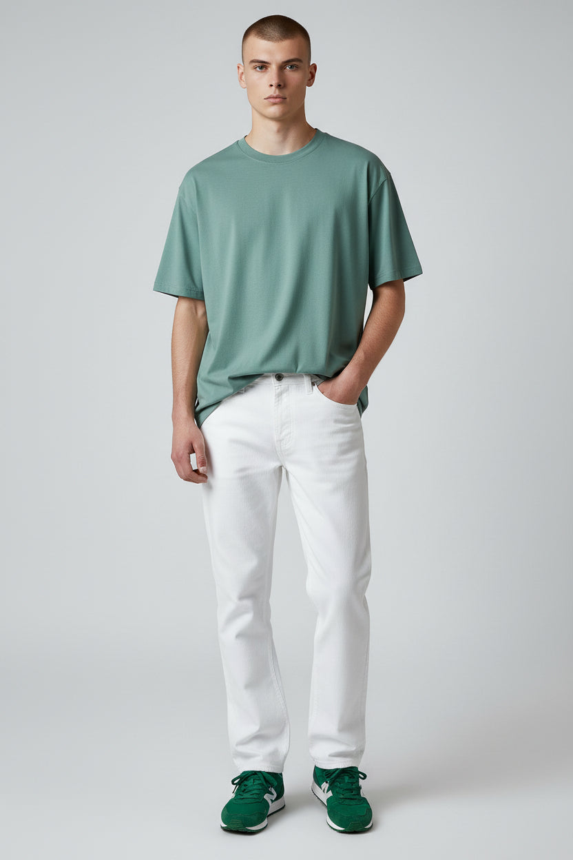 Premium Sage Green T-Shirt – Minimal Essential Fit