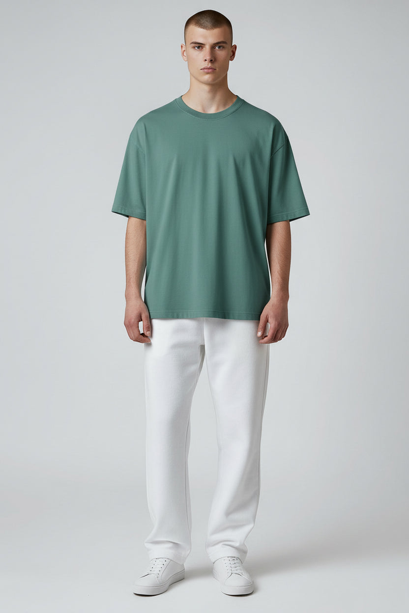 Premium Sage Green T-Shirt – Minimal Essential Fit