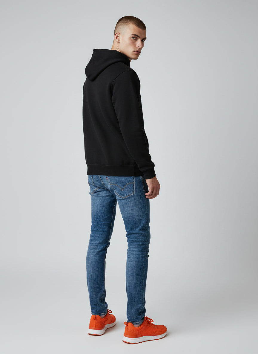 Premium Black Hoodie – Minimal Essential Pullover