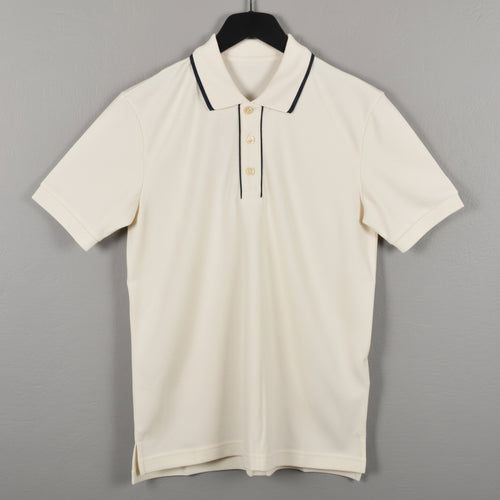 Classic Cream Polo Shirt with Subtle Contrast Collar