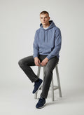 Premium Dusty Blue Hoodie – Minimal Essential Pullover